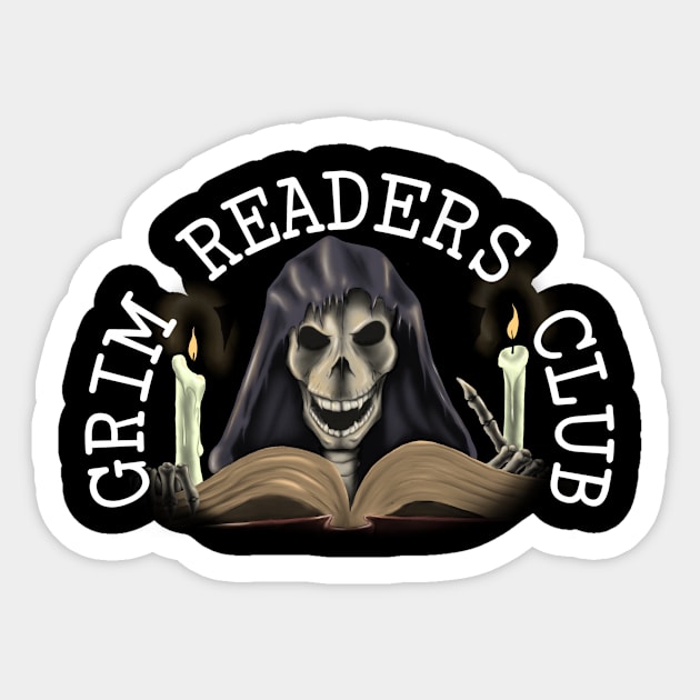 Grim Readers Club Sticker by PulpAfflictionArt79